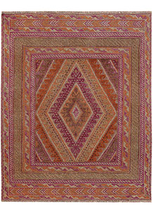 Multi Colored Mashwani 3' 10 x 4' 4 - No. 63818
