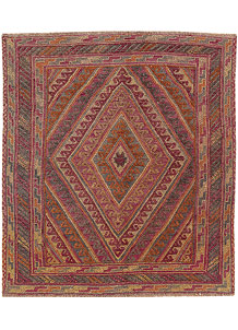 Multi Colored Mashwani 3' 9 x 4' 2 - No. 63820