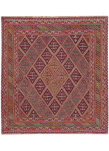 Multi Colored Mashwani 3' 7 x 3' 11 - No. 63822