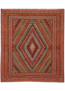 Multi Colored Mashwani 3' 10 x 4' 4 - No. 63828