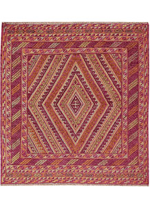 Multi Colored Mashwani 4' x 4' 3 - No. 63850