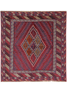 Multi Colored Mashwani 4' 1 x 4' 3 - No. 63873