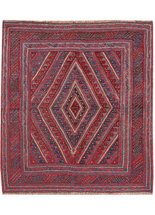 Dark Red Mashwani 3' 8 x 4' - No. 63886