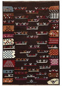 Saddle Brown Baluchi 3' 11 x 5' 9 - SKU 64074