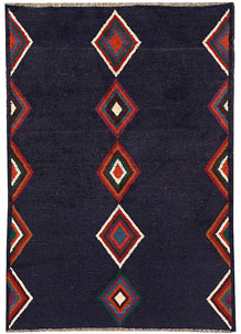 Dark Blue Baluchi 4' x 5' 8 - SKU 64090