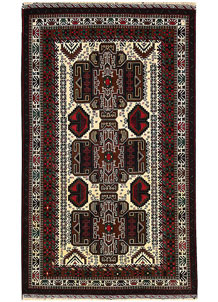 Blanched Almond Baluchi 3' 8 x 6' 4 - SKU 64143