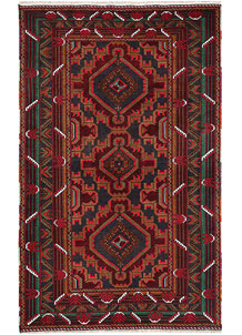 Dark Blue Baluchi 3' 11 x 6' 5 - SKU 64220