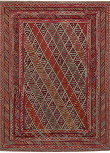 Multi Colored Mashwani 6' 10 x 9' - SKU 64266