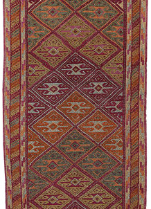 Multi Colored Mashwani 2' 11 x 11' 8 - No. 64283