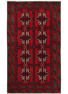Firebrick Baluchi 3' 6 x 6' 2 - SKU 64293