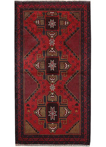 Firebrick Baluchi 3' 7 x 6' 9 - SKU 64300