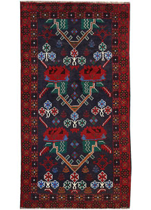 Dark Blue Baluchi 3' 5 x 6' 5 - SKU 64320