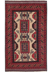 Multi Colored Baluchi 3' 8 x 6' 3 - SKU 64333