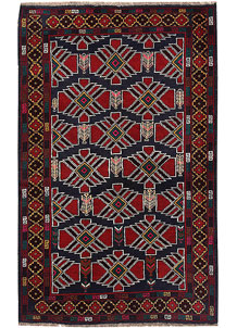 Multi Colored Baluchi 3' 10 x 6' 4 - SKU 64336