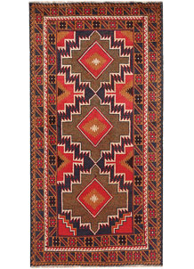 Multi Colored Baluchi 3' 3 x 6' 6 - SKU 64340