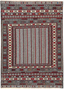 Multi Colored Mashwani 4' 1 x 5' 7 - No. 64363