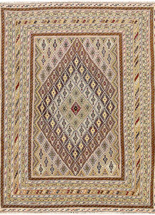 Multi Colored Mashwani 4' 10 x 6' 4 - No. 64376