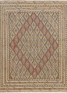 Multi Colored Mashwani 4' 6 x 5' 1 - No. 64380