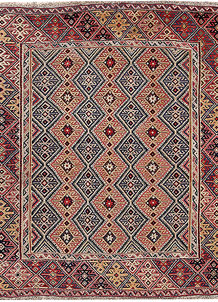Multi Colored Mashwani 4' x 4' 5 - No. 64385