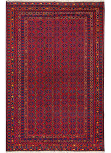 Dark Red Mashwani 6' 8 x 10' - No. 64405