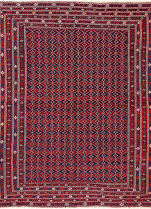 Dark Red Mashwani 6' 9 x 8' 10 - No. 64407