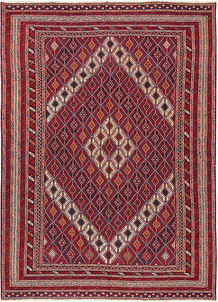Multi Colored Mashwani 6' 8 x 9' 4 - No. 64409