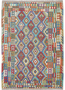 Multi Colored Kilim 6' 11 x 9' 9 - SKU 64456