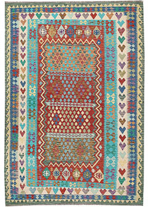 Multi Colored Kilim 6' 9 x 9' 9 - SKU 64459