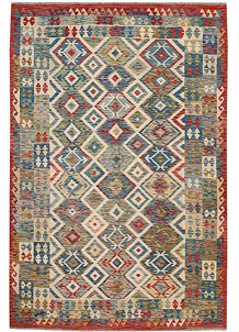 Multi Colored Kilim 6' 4 x 9' 5 - SKU 64476
