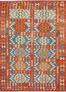 Multi Colored Kilim 6' 9 x 8' 1 - SKU 64478