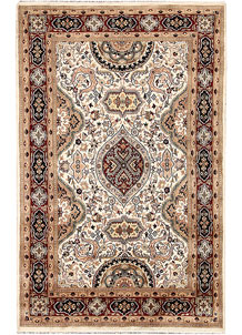 Ivory Isfahan 4' x 6' 3 - SKU 65253