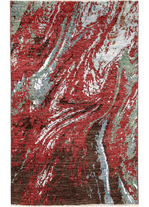 Multi Colored Abstract 4' 1 x 6' 4 - No. 66233