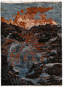Multi Colored Abstract 5' 9 x 7' 9 - No. 66267