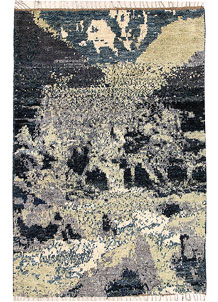 Multi Colored Abstract 5' 1 x 7' 9 - No. 66271