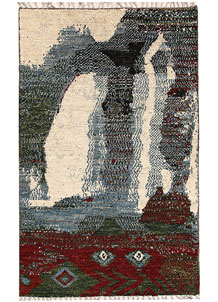 Multi Colored Abstract 5' 3 x 8' 3 - No. 66273