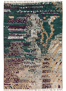 Multi Colored Abstract 5' 3 x 7' 10 - No. 66285