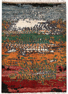 Multi Colored Abstract 5' 8 x 7' 8 - No. 66288