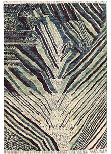 Multi Colored Abstract 6' 8 x 9' 7 - No. 66321