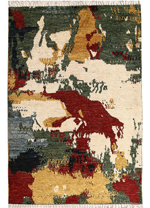 Multi Colored Abstract 6' 7 x 9' 8 - No. 66362