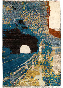 Multi Colored Abstract 6' 9 x 9' 9 - No. 66365