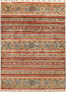 Multi Colored Kazak 4' 10 x 6' 6 - No. 67262