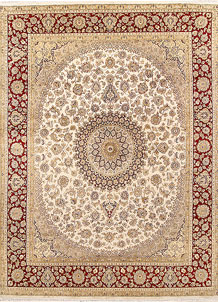 Ivory Isfahan 7' 10 x 10' 5 - No. 67543