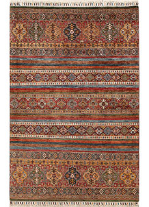 Multi Colored Kazak 4' 9 x 6' 9 - No. 67578