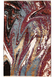 Multi Colored Abstract 4' 1 x 6' 3 - No. 67803