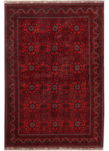 Dark Red Khal Mohammadi 6' 4 x 9' 6 - SKU 67861