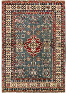Light Slate Grey Kazak 5' x 6' 9 - SKU 67957