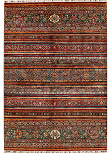 Multi Colored Kazak 7' x 10' 1 - No. 68190