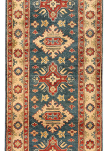 Steel Blue Kazak 2' 7 x 8' 2 - SKU 68305