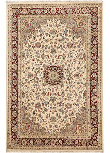 Blanched Almond Kashan 5' 9 x 8' 10 - No. 68353