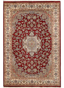 Dark Red Isfahan 6' x 9' - SKU 68430